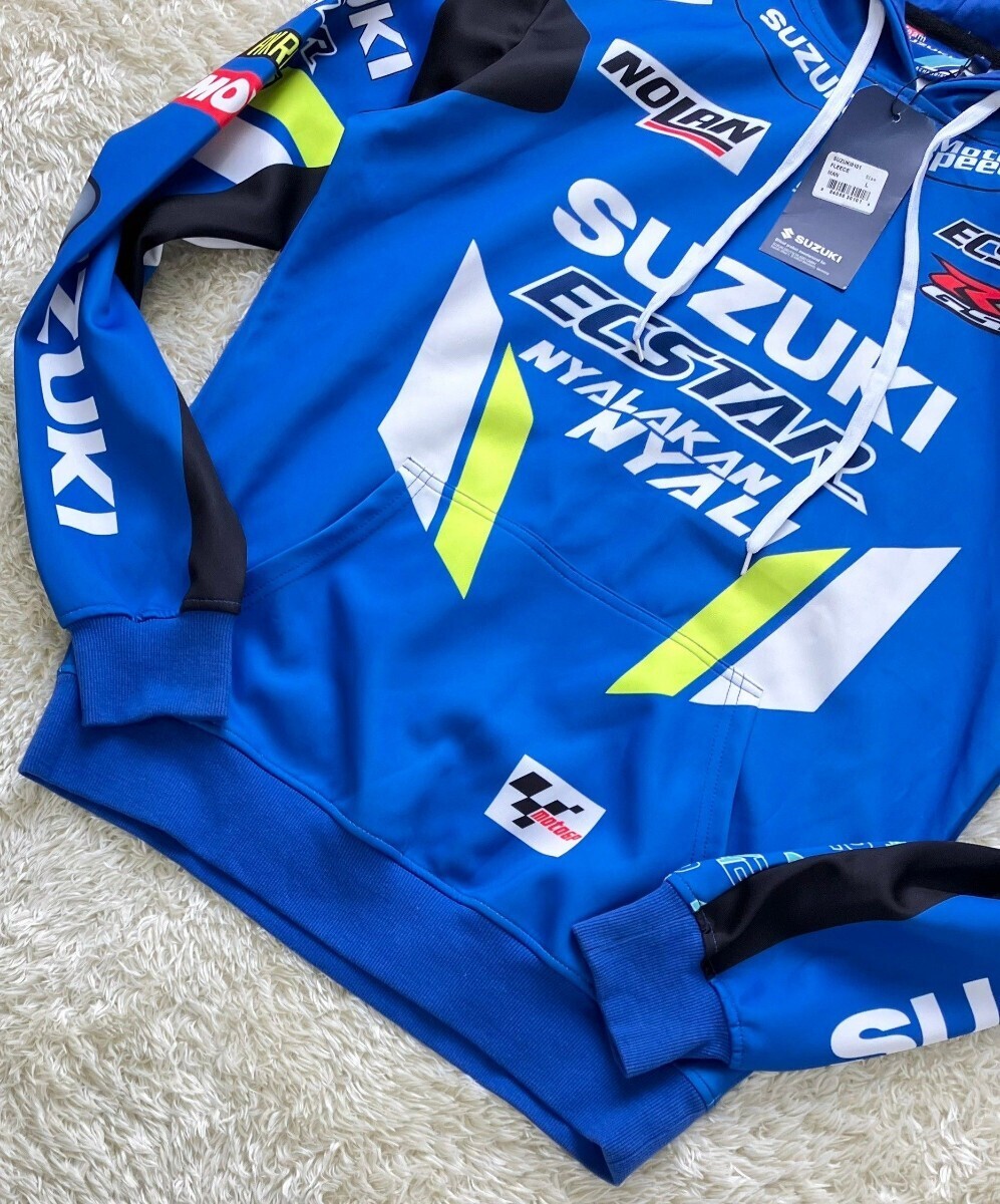 【未使用★】Lサイズ Team SUZUKI プルオーバーパーカー/青◆チームスズキ (3)_画像3