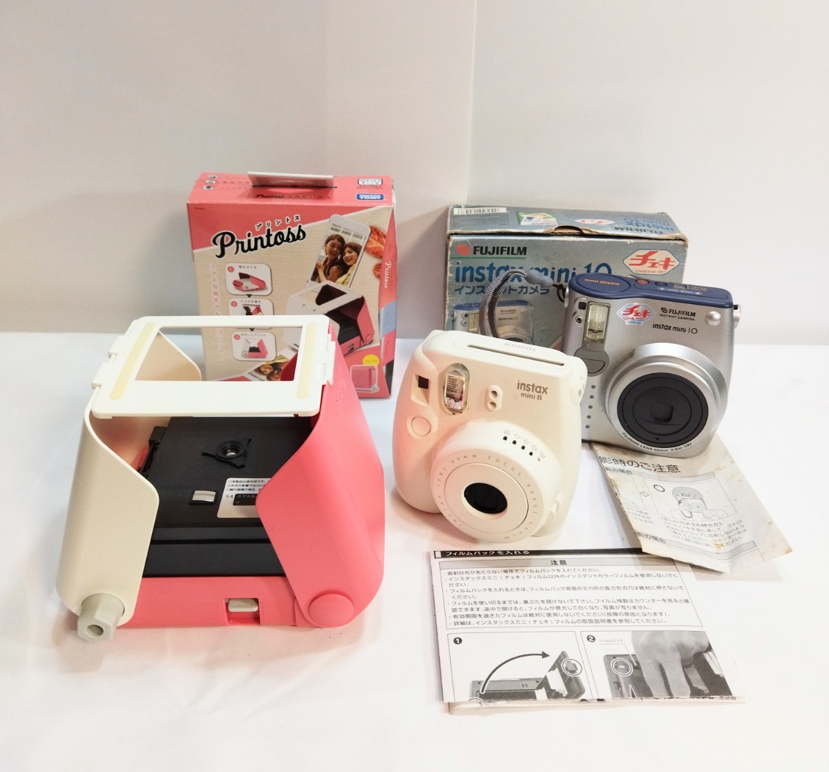 FUJIFILM 【instax mini.Printossセット】インスタントカメラ　　■動作未確認品■　スマホ対応やチェキなども　005JSHJU68_画像1