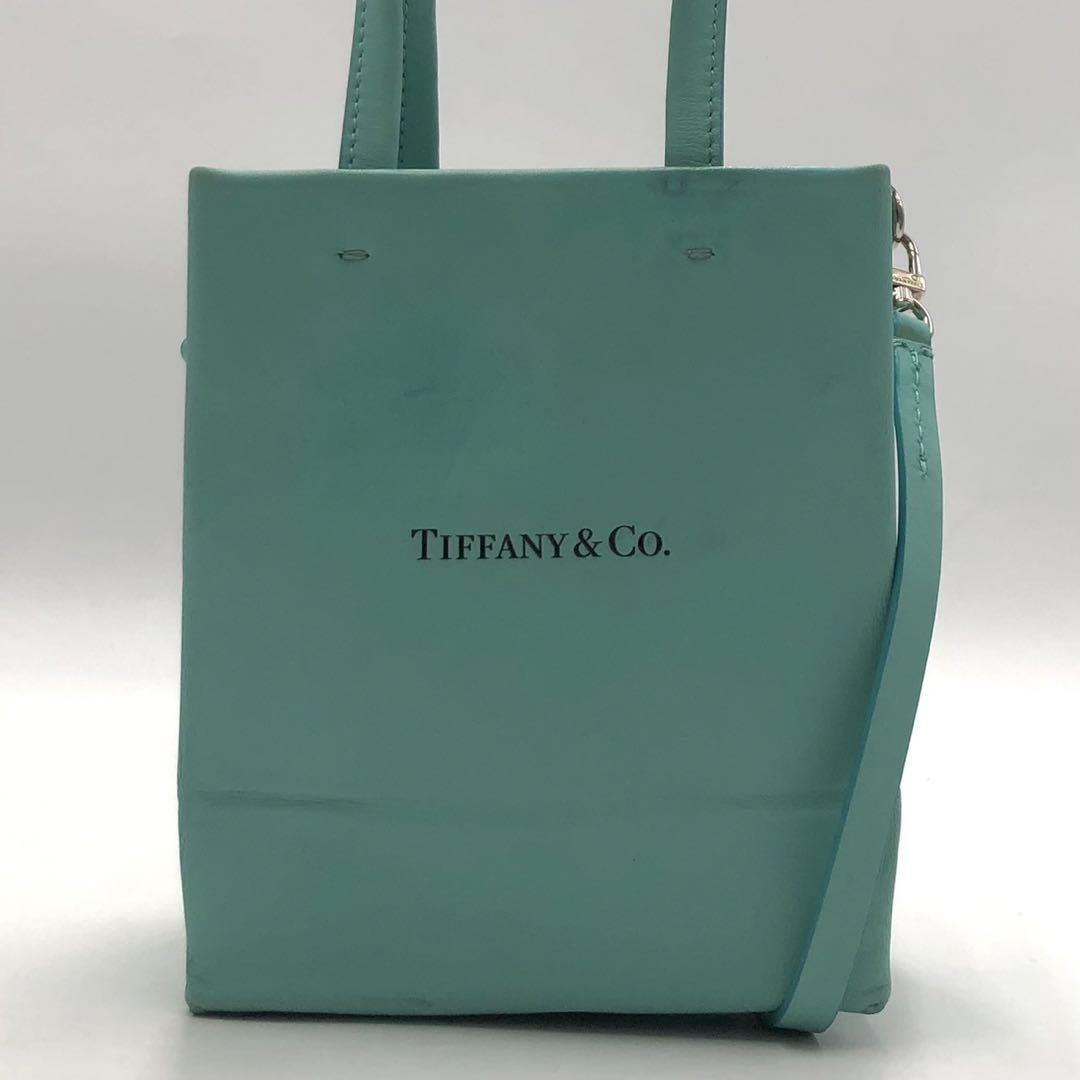 ［美品］ティファニー　TIFFANY＆Co ショッピングトート　ミニ　スモール　ショッパー　ティファニーブルー_画像2