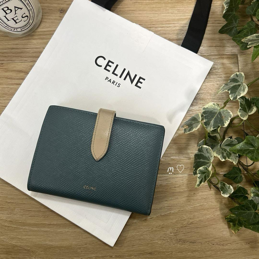 新品即決 送料無料 CELINE セリーヌ ミディアムストラップウォレット 2