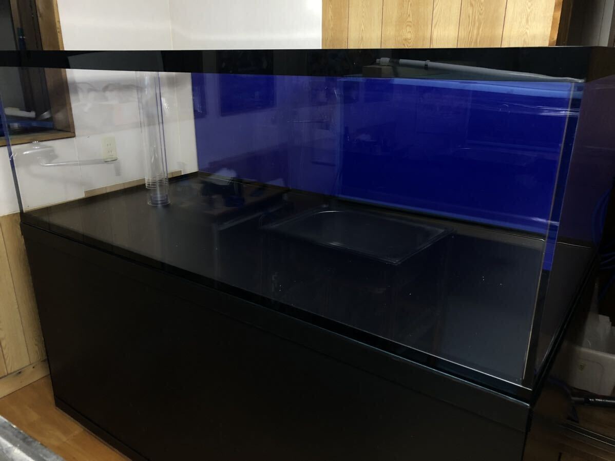  acrylic fiber aquarium 1800×900×600 bottom black, all -ply . bonding all R processing clear three-ply tube overflow 15/10 millimeter 