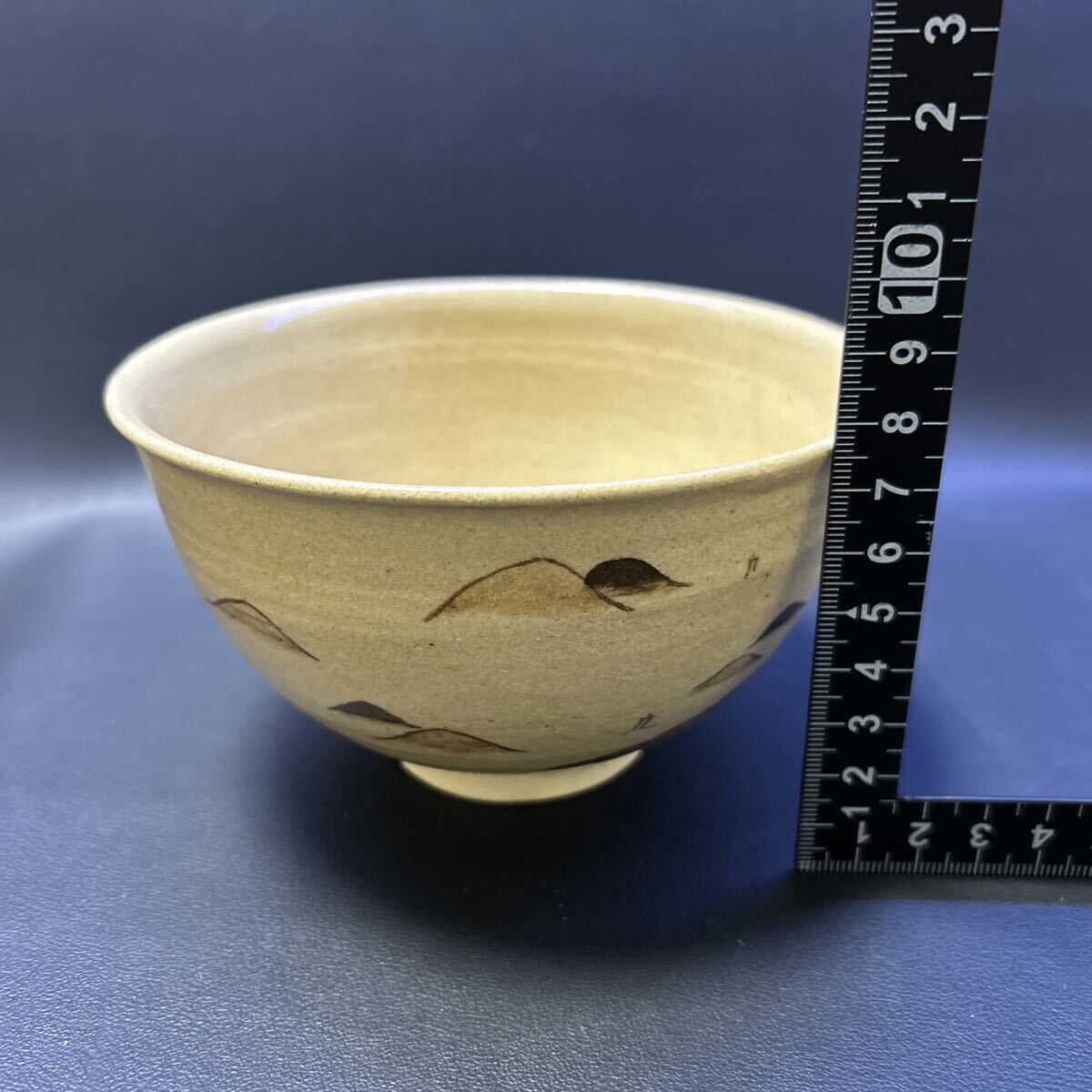 H11-12 茶道具 茶碗 【くろがね窯 竹村脩造 浦戸七島文茶碗】サイズ:直径約13.5cm、高さ約7.5cm 紙箱ありの画像9