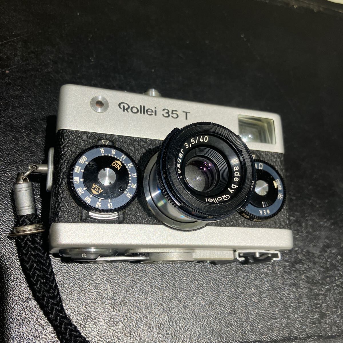 ジャンク　Rollei 35T ローライ コンパクトフィルムカメラ レンジファインダー ストラップ　専用ケース付き　シャッター切れました。_画像4