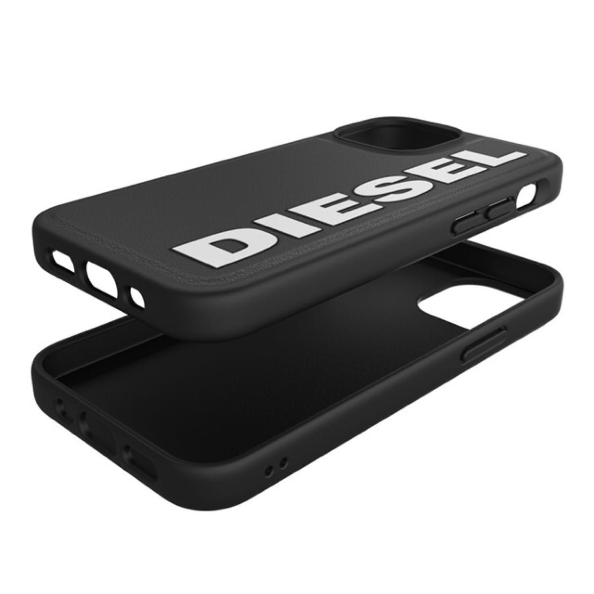 新品 DIESEL (ディーゼル) iPhone13ProMax 用 BK/WH プレミアムブランド