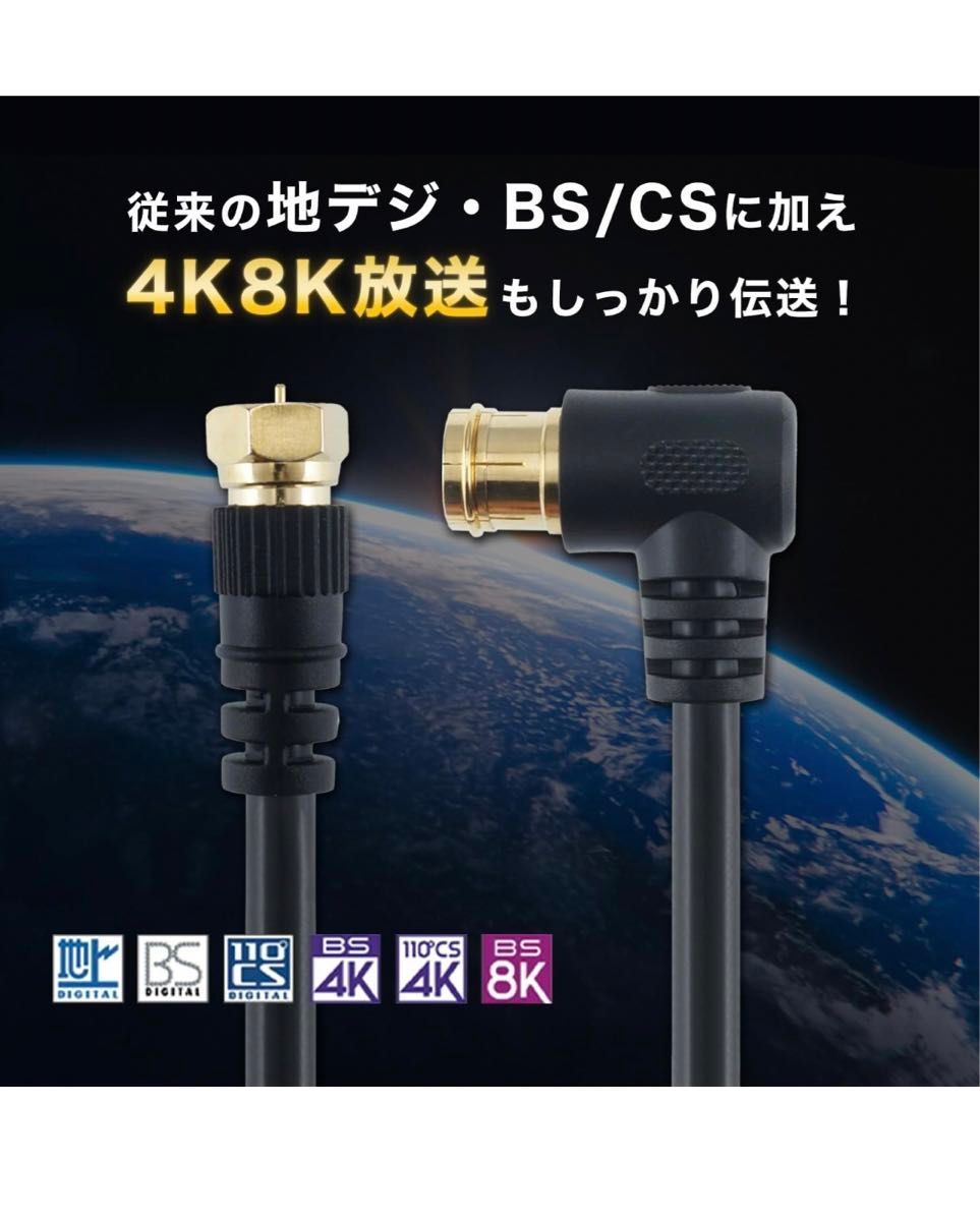 ホーリック アンテナケーブル テレビ用 S-4C-FB同軸 1.5m