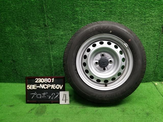 (4)DUNLOPスペアタイヤ‘22年製/純正スチールホイール1本　14インチ　SP175L,155/80R14（230801）_画像1