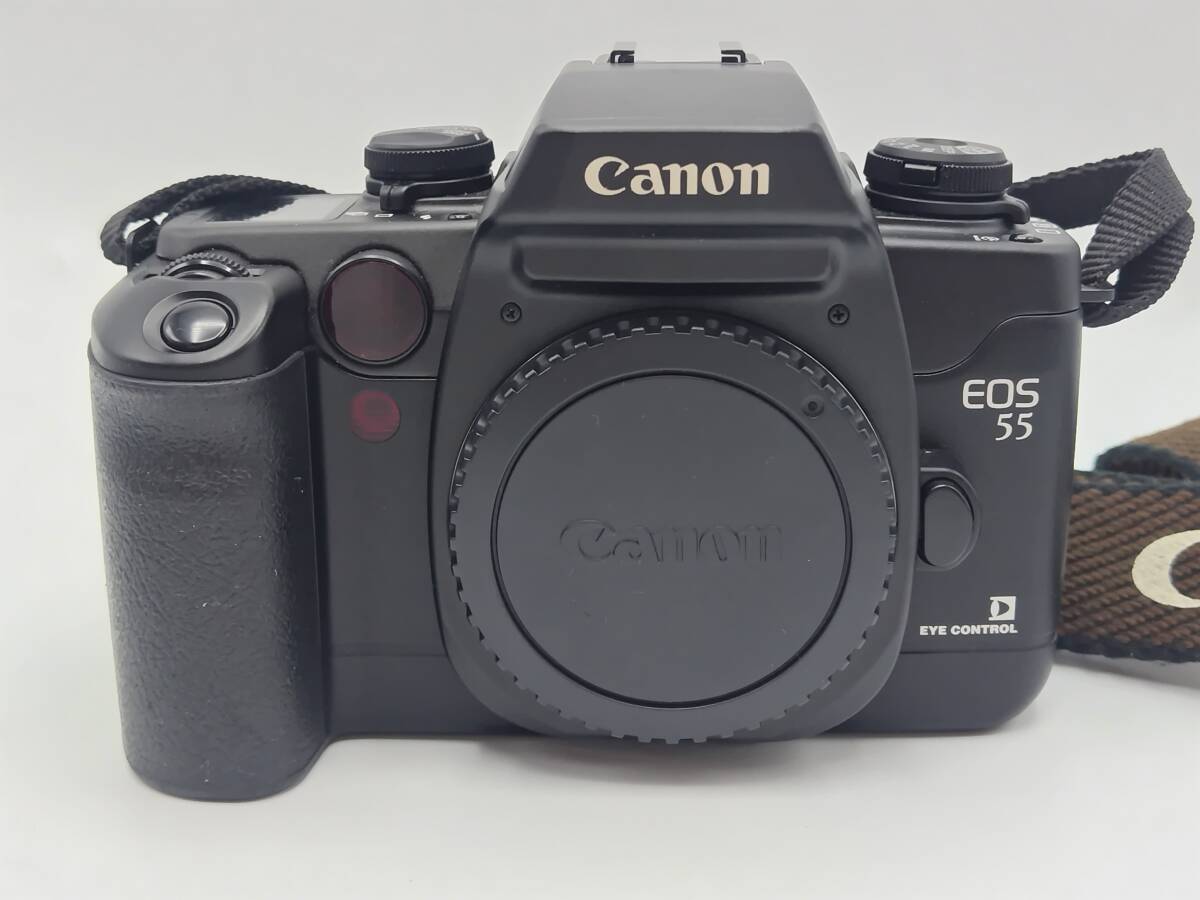 Canon キャノン EOS55 EYE CONTROL 一眼レフ フィルムカメラ ボディ / ストロボ付き SPEEDLITE 300EZ【5530】_画像3