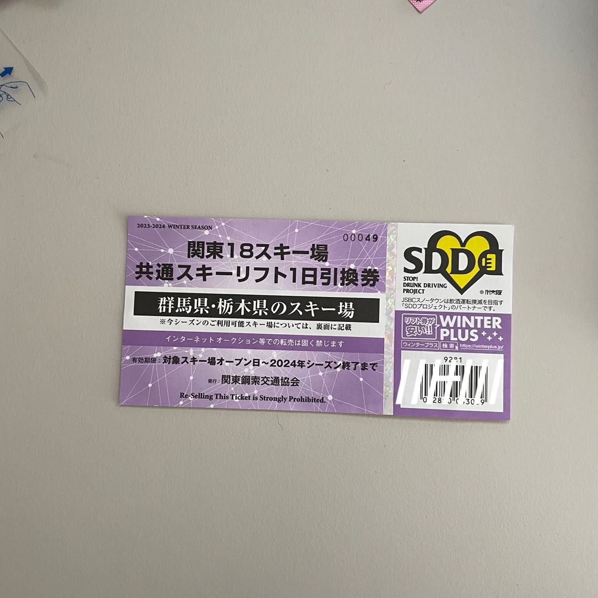 関東18スキー場 共通スキーリフト券 川場 たんばら ほうだいぎ 軽井沢