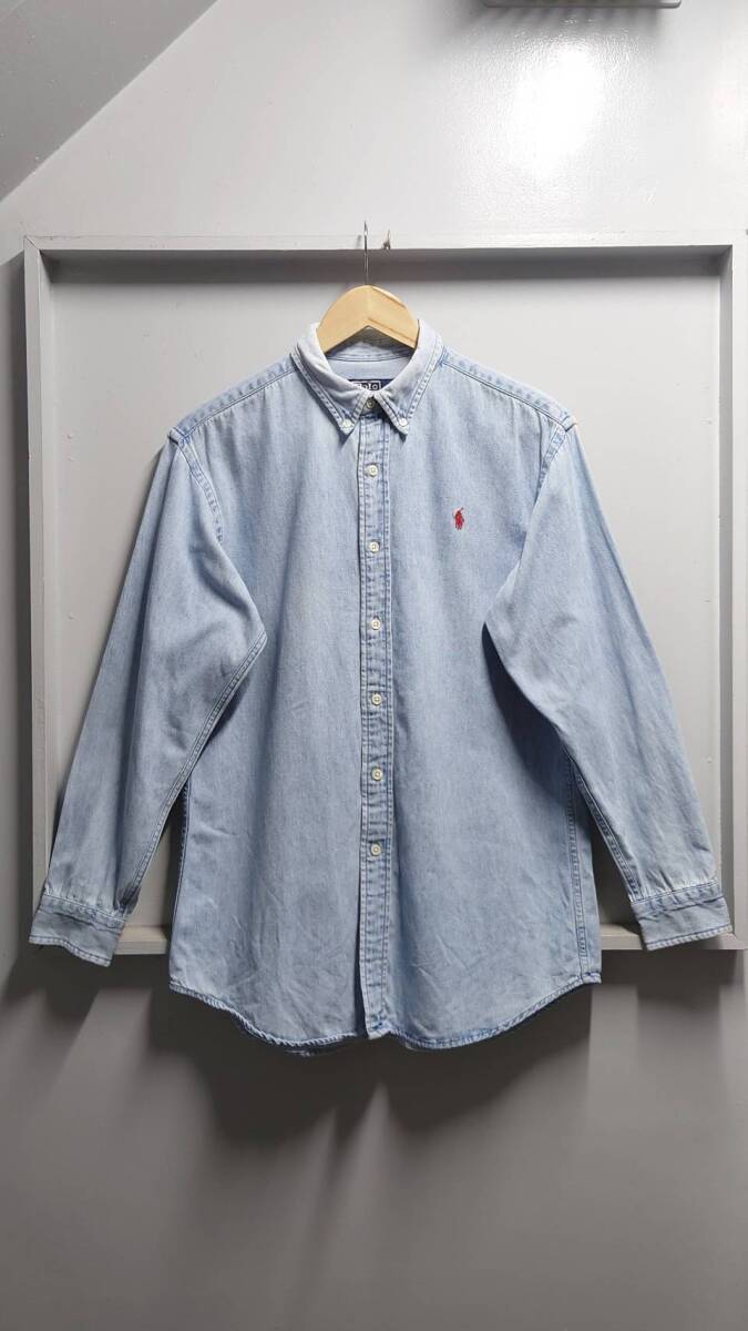 Polo Ralph Lauren One Point Pony Button Button Down Down Down Shirt Size 170 Long Ralph Ralph Lauren
