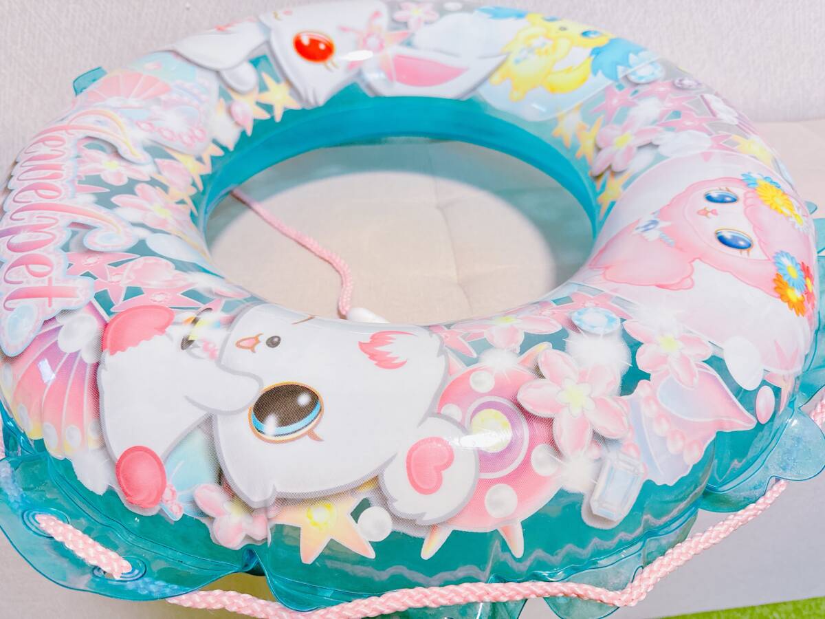 ★サンリオ ジュエルペット 60cm 浮き輪 空気ビニール 空ビ ブルー うきわ Inflatable Sanrio SwimRing PoolToysの画像5