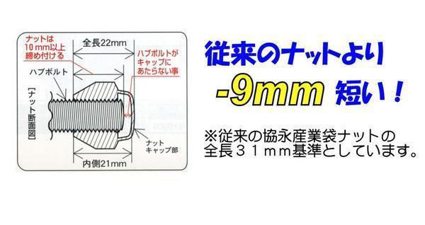 ◎◇KYO-EI ブルロック スーパーコンパクト M12xP1.5 P601B ブラック 黒 Bull Lock super compact 盗難防止用ホイールロック 協永 1セット_画像2