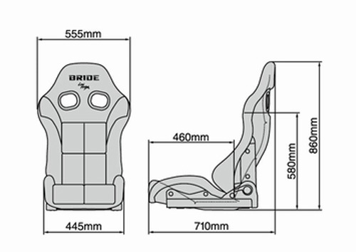 [BRIDE]STRADIA3 REIMS regular bride bucket seat seat _ black & blue ( standard cushion )×FRP made silver shell [ security standard conform ]