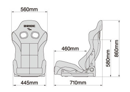 [BRIDE]edirb 161 NC regular bride bucket seat seat _ west . carbon [ security standard conform ]