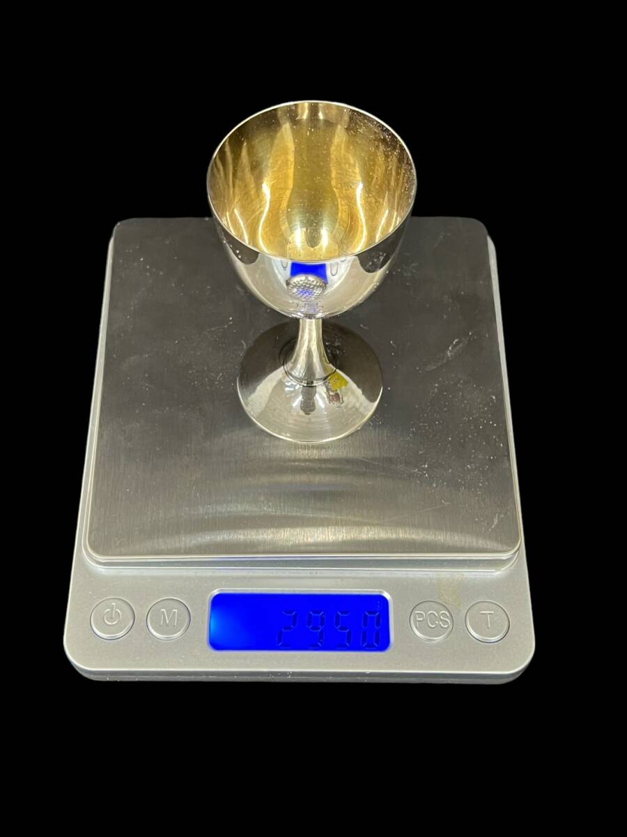 【純銀製】シルバー トロフィー カップ 優勝杯 全高約7.3cm 重量約29.4g 純銀刻 SILVER SV1000 現状品_画像10
