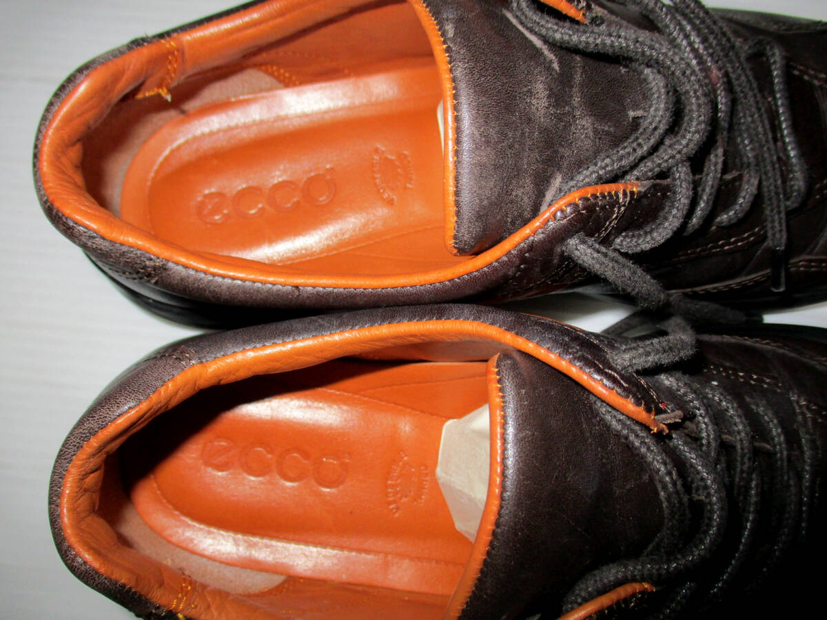  made in Japan *ecco eko - leather shoes dark brown size 23,5EEE (3Eta