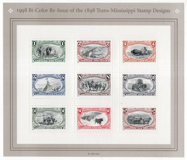 外国切手 アメリカ 1997年 トランスミシシッピ博覧会100年記念 シート 未使用の画像1
