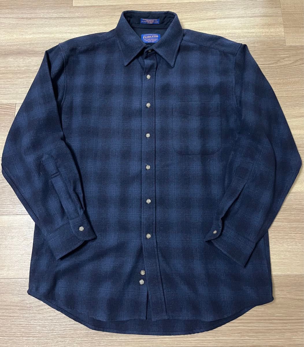 美品 PENDLETON ペンドルトン オンブレ ウール シャツ M