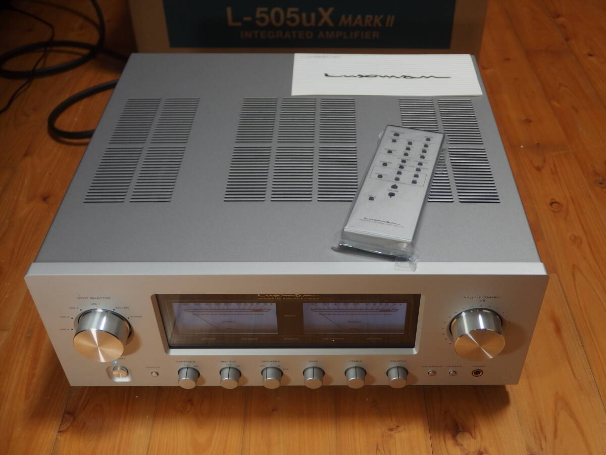 LUXMAN ラックスマン L－505uXMARKⅡ プリメインアンプ 延長保証あり 専用ケーブル リモコン 取説書 元箱付き の画像1