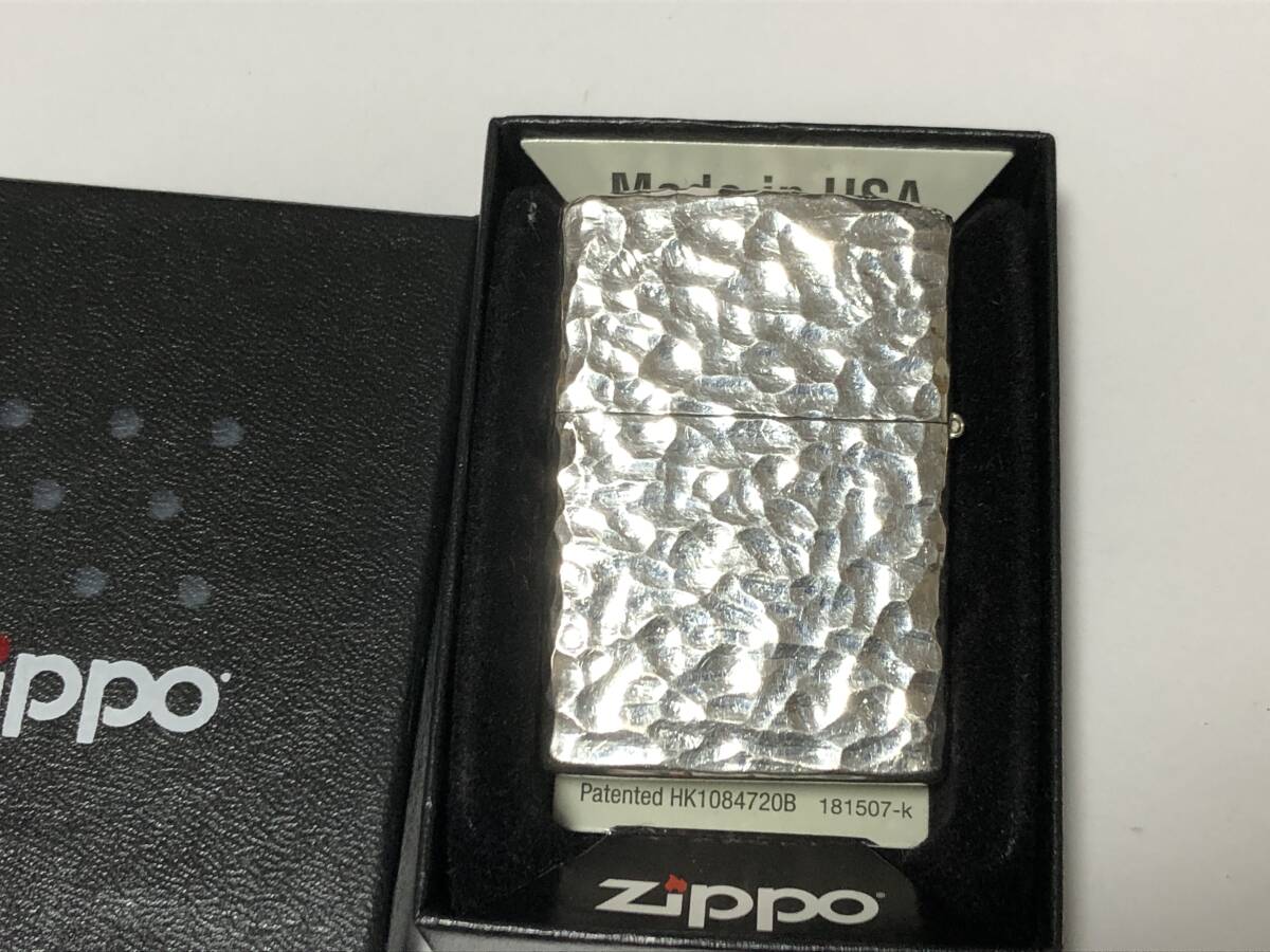  ケース付き ZIPPO ジッポー ハンマートーン　シルバー　 2022年製 オイルライター_画像3