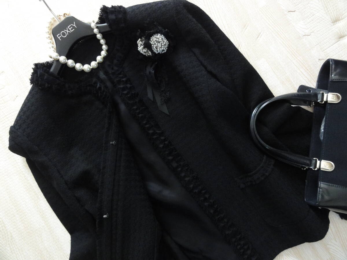 美品・Leilian・レリアン・黒ツィードスカートスーツ・大きいサイズ13+_画像5