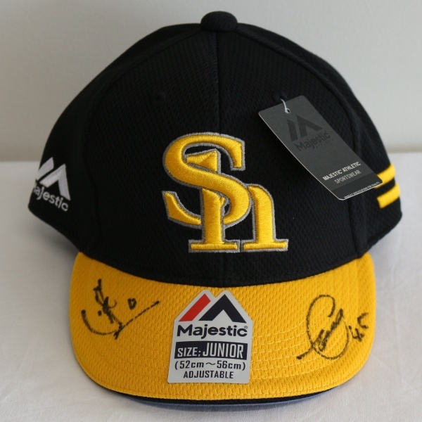 [ charity ] Fukuoka SoftBank Hawks . river .. futoshi player river .. player autographed cap ( Junior size )