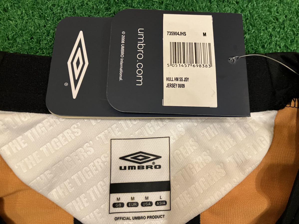 ハル・シティ　Umbro ホーム　半袖 ユニフォーム　タグ付き　未使用　サイズＬ（ASIA）　2008/2009　HULL　CITY　プレミアリーグ_画像2