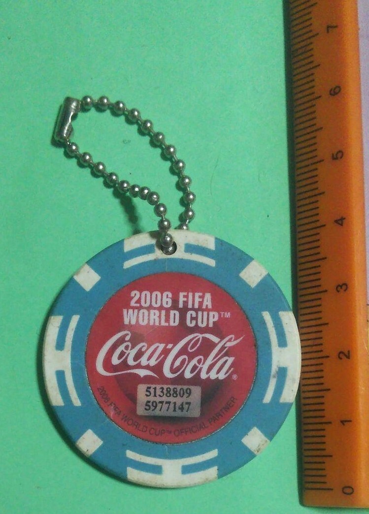 カジノチップキーホルダー 2006年W杯 コカ・コーラ チャレンジチップキャンペーン まとめ売り_画像4