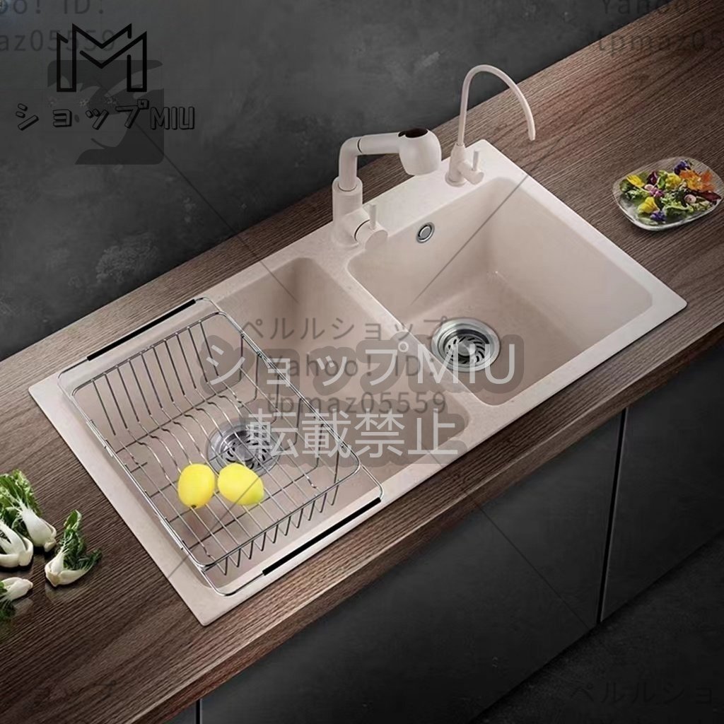 イタリア技術 キッチンツール 石英石製流し台 台所 2槽シンク イタリア技術 キッチンツール 石英石製流し台 台所 2槽シンク