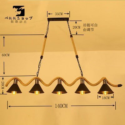 ヴィンテージ アメリカ式 ペンダントライト ５灯式 吊り下げ照明 サスペンションライト インダストリアル インテリア_画像2