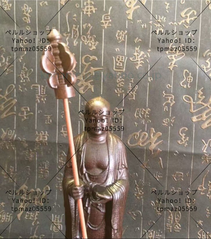 地蔵菩薩 貴重供養品 仏教美術 精密細工 地蔵菩薩像仏師で仕上げ品 高さ22cm_画像4