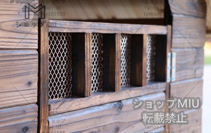 ◆高品質◆小型犬用 犬別荘 ペットハウス 犬小屋 豪華別荘 ハウス 屋外 庭用 防水 窓 ベランダ 日よけ 表札 屋上ズックカバー付属_画像4