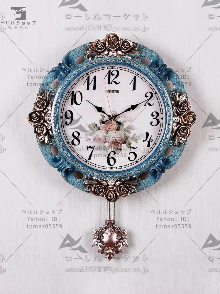 新品推薦 ヨーロッパ　復古　柱時計　応接間　豪華　時計　家庭用　静音時計　おしゃれ　創意　復古　壁掛け時計_画像1
