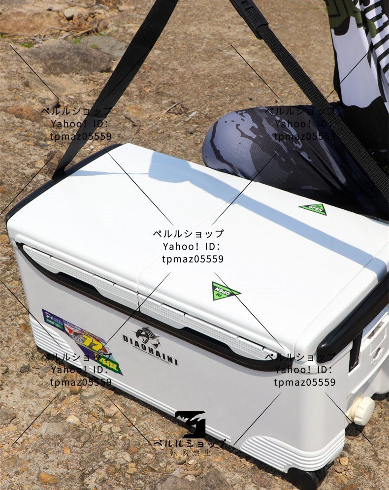 釣りにアウトドアに活躍!大型 48L クーラーボックス 移動に便利 釣りにアウトドアに活躍!大型 48L クーラーボックス 移動に便利