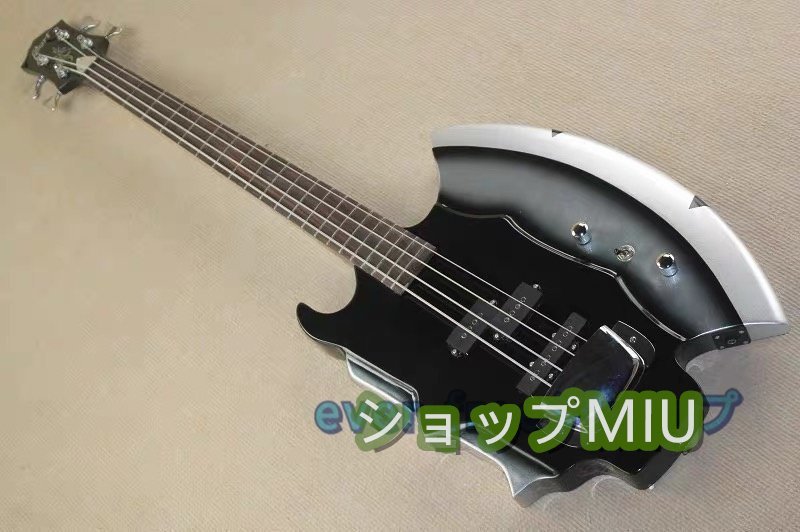 高品質☆ カスタム４弦エレキベース シグネチャーアックス クローム素材 カスタマイズ