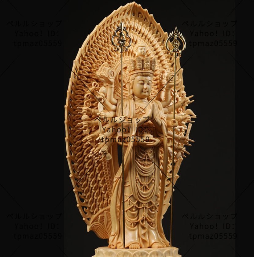 仏教美術 千手観音菩薩 精密彫刻 仏像 手彫り 木彫仏像 仏師手 仏教美術 千手観音菩薩 精密彫刻 仏像 手彫り 木彫仏像 仏師手