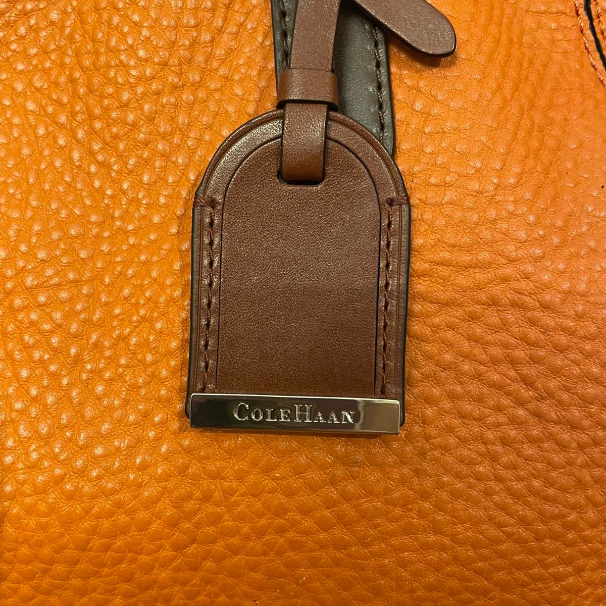 COLE HAAN コールハーン　オレンジ トートバッグ 2way ショルダーバッグ レザー 大容量　本革　ビジネスバッグ