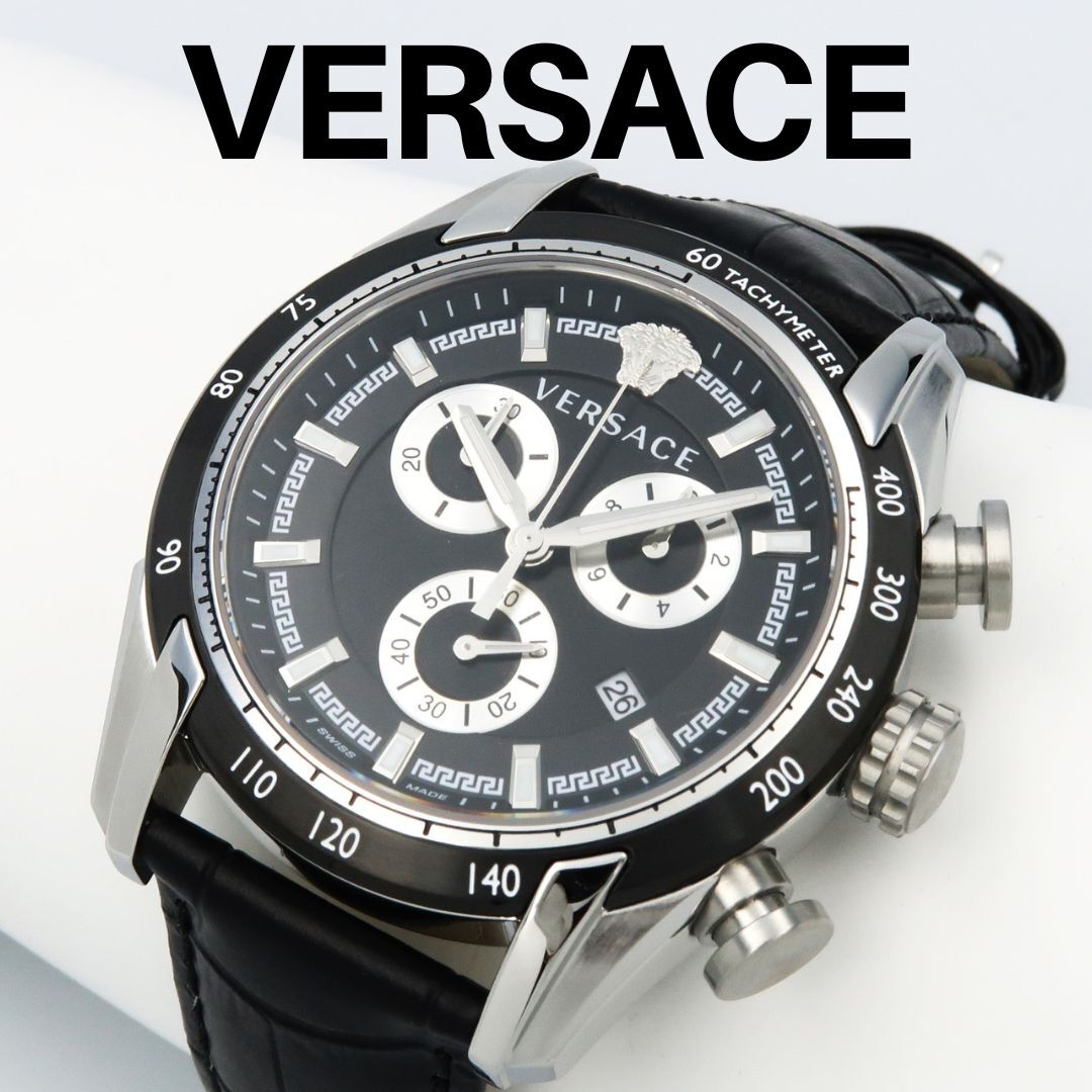 VERSACE ヴェルサーチェ 腕時計ブラック VE2I00121 V-Ray クロノ VERSACE ヴェルサーチェ 腕時計ブラック VE2I00121 V-Ray クロノ