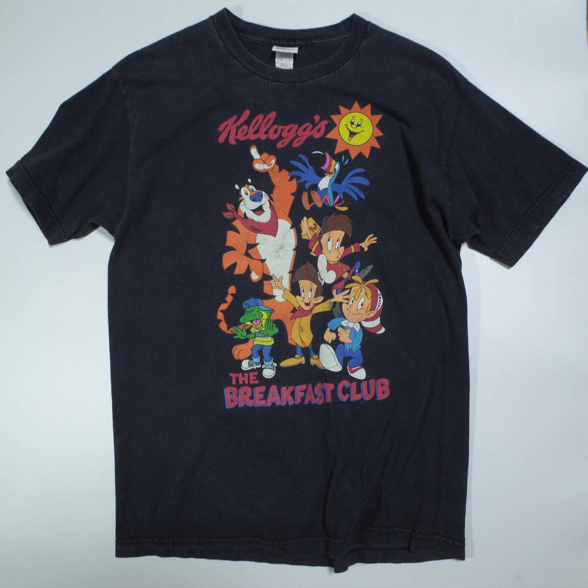 送料無料 野村訓市さん着用 Kellogg's Breakfast Club Tシャツ Kelloggs ケロッグ ブレックファストクラブ L vintage 企業 フェード