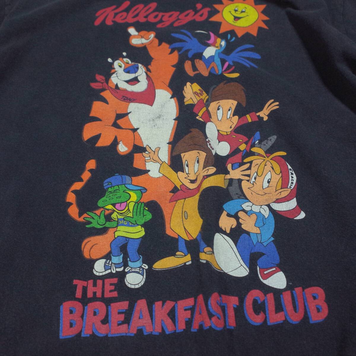 送料無料 野村訓市さん着用 Kellogg's Breakfast Club Tシャツ Kelloggs ケロッグ ブレックファストクラブ L vintage 企業 フェード