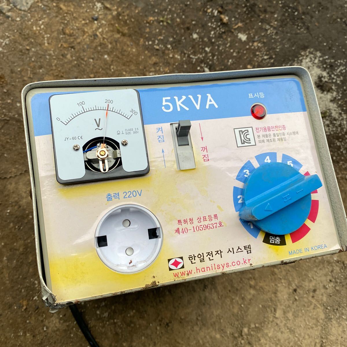 韓国製200-230v変圧器トランス現状品５ＫＶＡの画像3