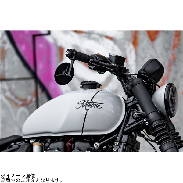 在庫あり Motone モートーン MRR001 バーエンドミラー TRILINE 100mm アルミ 1個 T100/T120 SpeedTwin900 Scrambler900_画像5