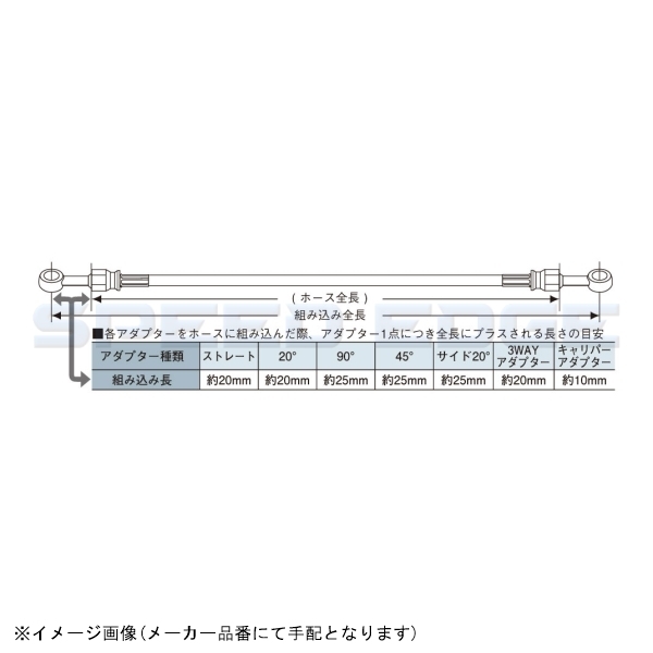 BUILD A LINE ビルドアライン B32395 ユニバーサルホース ステンレス クリア ホース全長2435mm_画像2