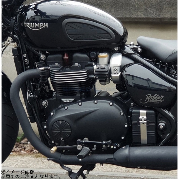 在庫あり Motone モートーン MMU032 クラッチバッジ ユニオンジャック ブラック T100/T120 SpeedTwin900 Scrambler900_画像4