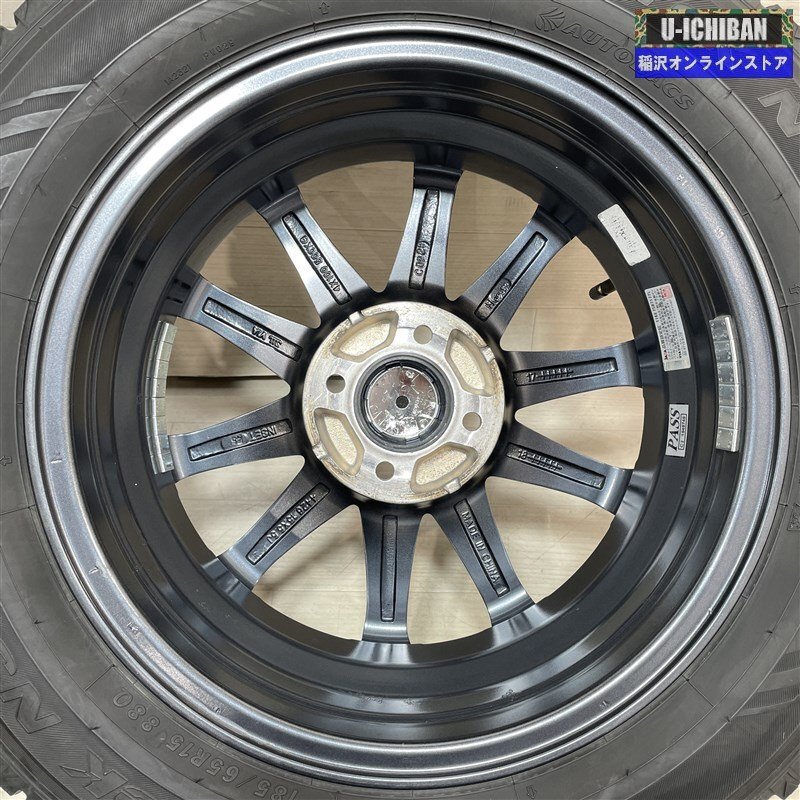 K10アクア E12ノート 等 LEBEN 5.5-15+45 4H100 ノーストレック N3i 185/65R15 15インチ スタッドレス 4本セット 009k_画像7