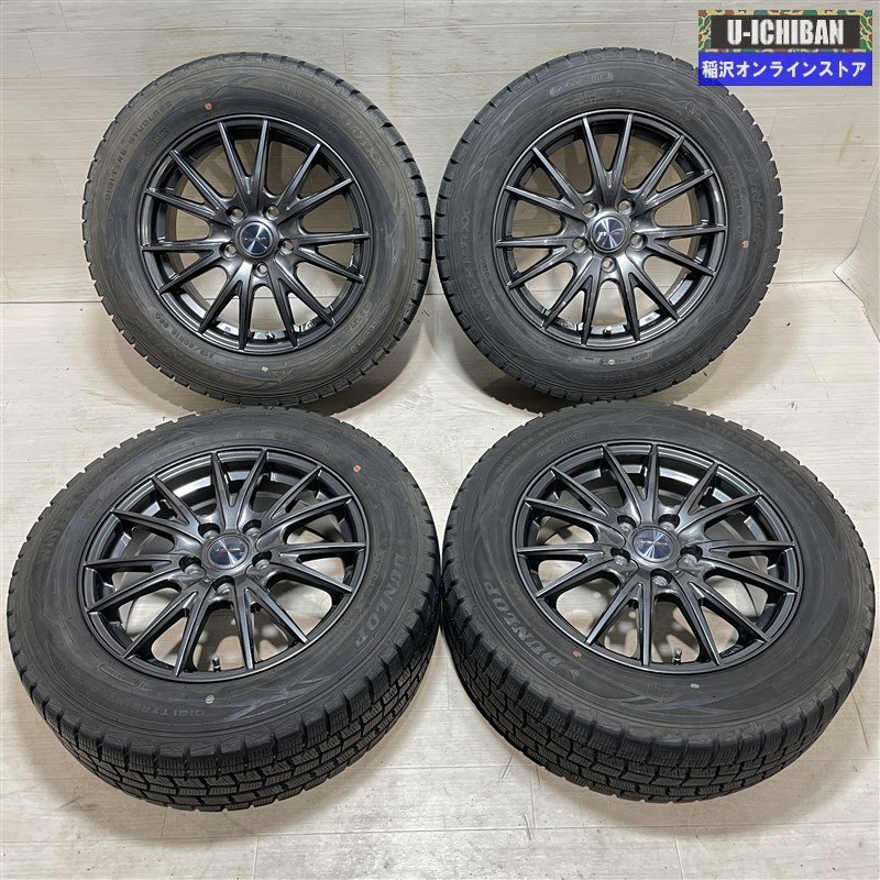 ヴェゼル オデッセイ 等 VELVA 6.5-16+53 5H114.3 ダンロップ WM01 215/60R16 16インチ スタッドレス 4本セット 009k_画像1