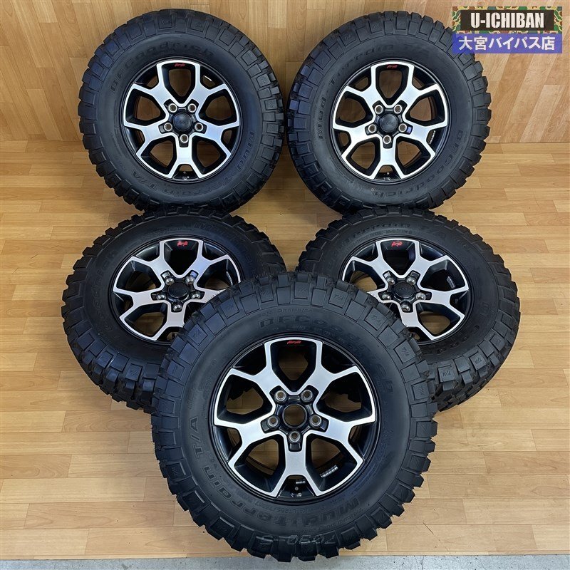 美品 JLラングラー ルビコン 純正 17インチ 7.5J +44.45 5H 127 & BF グッドリッチ KM2 LT 255/75R17 111/108Q 5本set ラングラー等 ▽004_画像1