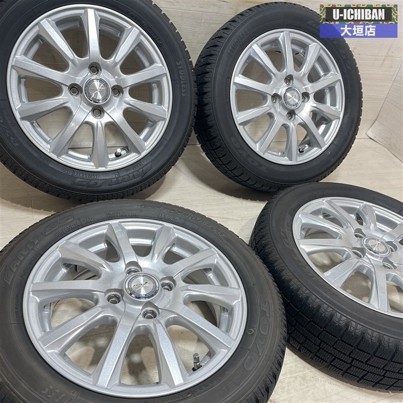 安い N-BOX タント デイズ ワゴンR ムーヴ トーヨー ガリットG5 155/65R14 スタッドレス ジョーカー 4.5-14+45 4H100 14インチ 002R_画像6