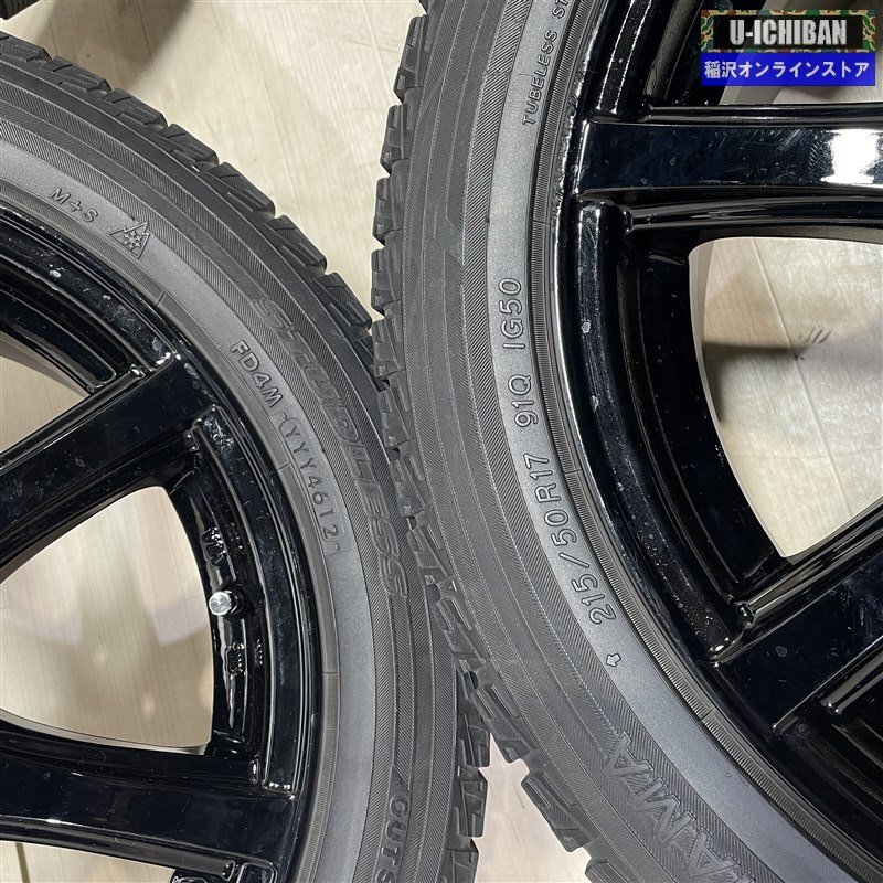 WISH ウィッシュ 等 7本スポークホイール 7-17+48 5H100 ヨコハマ IG50プラス 215/50R17 17インチ スタッドレス 4本セット 009k_画像8