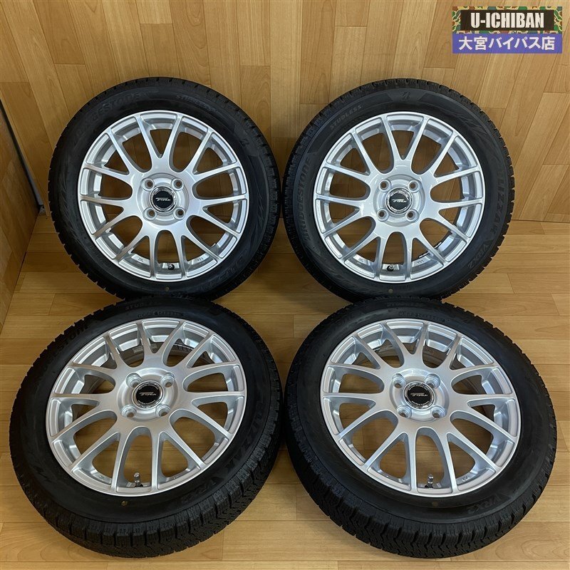 2018年製 スタッドレス 165/55R15 75Q BS VRX2 & トップラン 15インチ 4.5J +48 4H 100 4本 ek カスタム スペース クロス デイズ 等 004_画像1