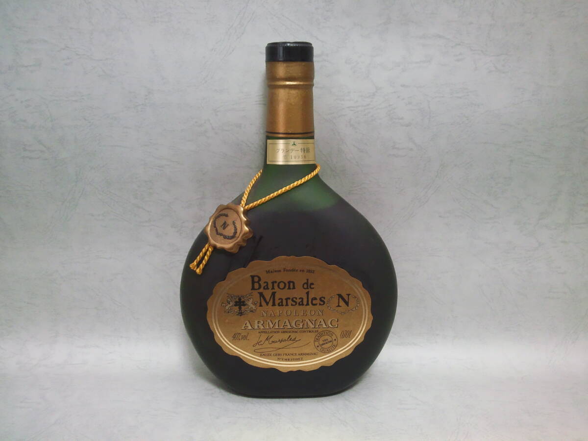 【未開封】Baron de Marsales NAPOLEON ARMAGNAC バロンドマルサリス ナポレオン アルマニャック ブランデー 40% 古酒 お酒 アルコールの画像1